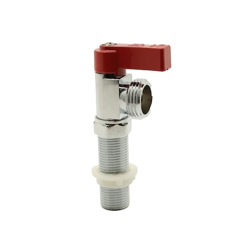 Thrifco Plumbing 1/2 Inch Quarter Turn Washing Machine Valve- Long Shank, RED,  6415155